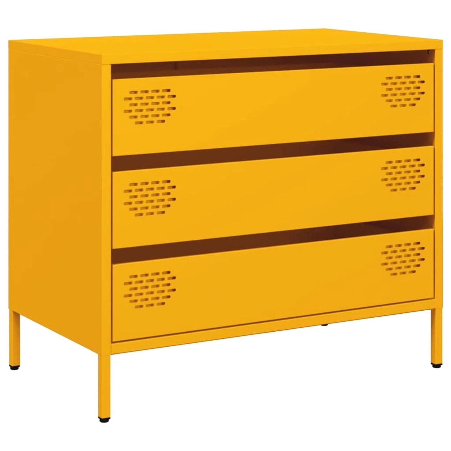 vidaXL Sideboard Senfgelb 68x39x58,5 cm Kaltgewalzter Stahl 851295 günstig online kaufen
