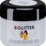 Marabu Glitter transparent Silberstaub, 225ml Dose für Wand-Akzente.