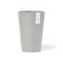 Ecopots Vase Pisa, weißgrau, 14x20 cm. Schlichte, zylindrische Blumenvase für Innen und Außen.