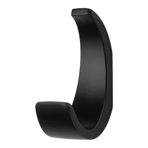 SOTECH Garderobenhaken VETRINO, schwarz matt aus Zinkdruckguss. Moderner, J-förmiger Haken für Kleidung.
