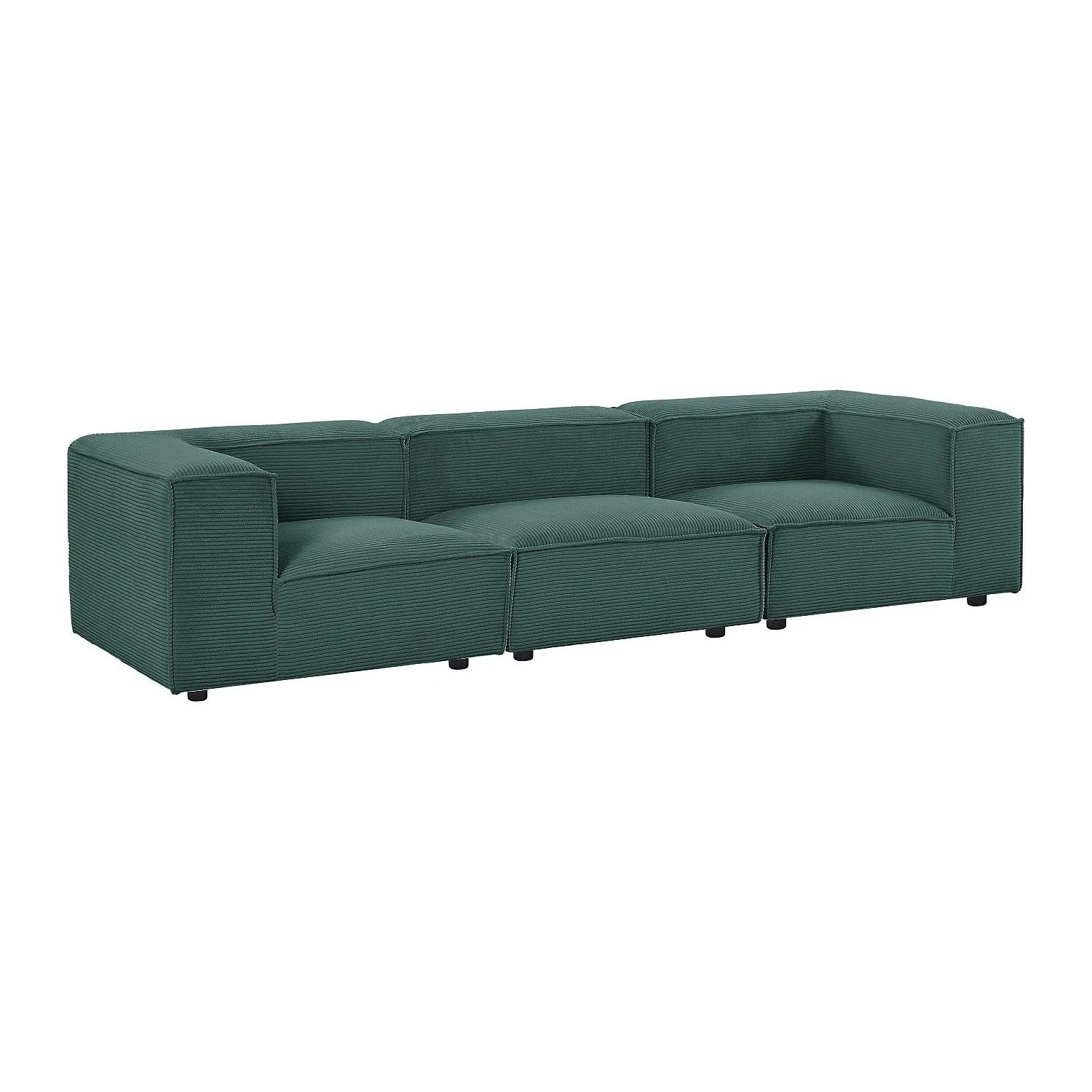 Vente-unique Modulierbares Sofa Ruzolo Grün 296 cm
