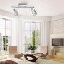 Moderne, 2-flammige LED-Deckenleuchte Dalli in Chrom von Just Light.