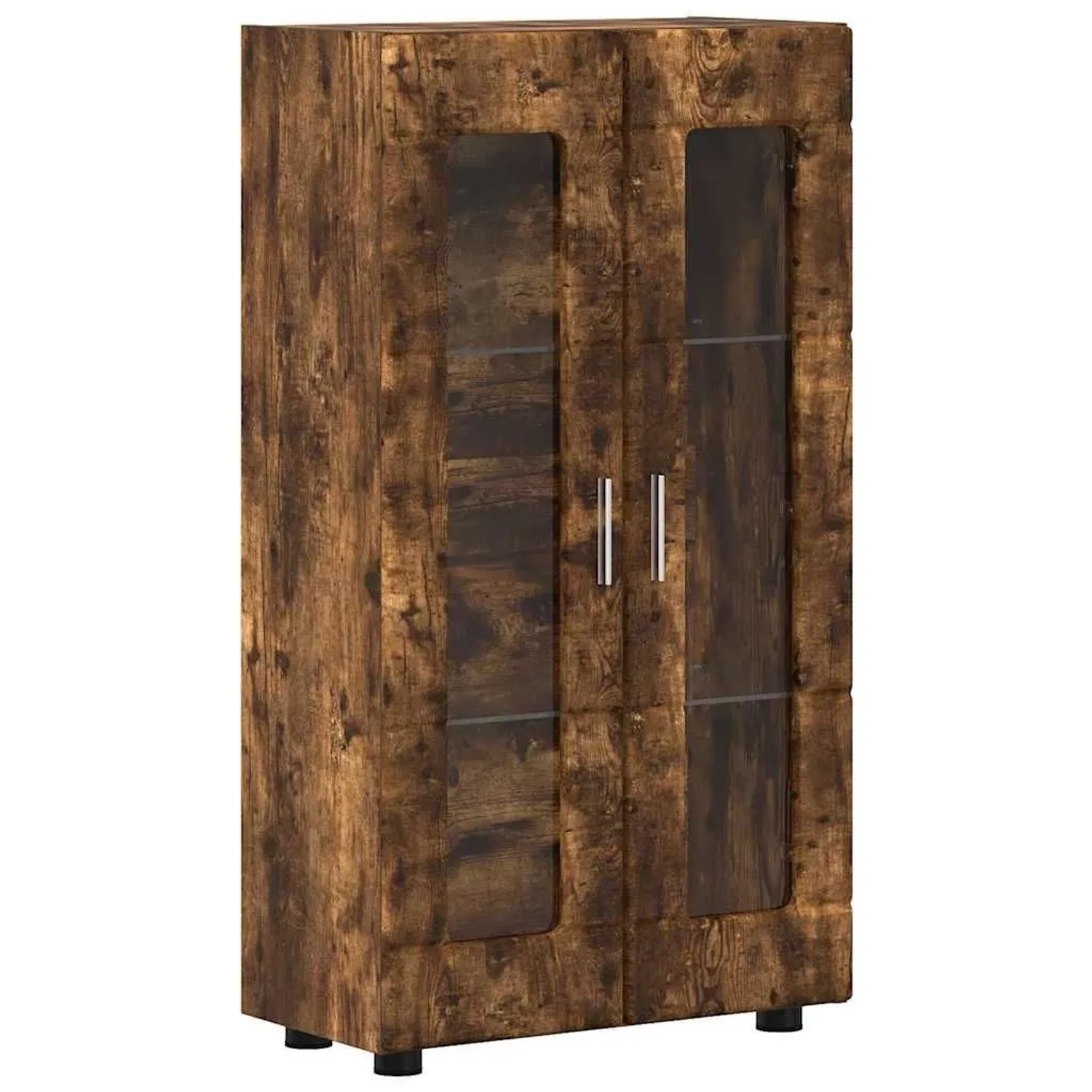 vidaXL Sideboard mit Regal FLORIN Geräucherte Eiche 55,5 x 29 x 103 cm 880256