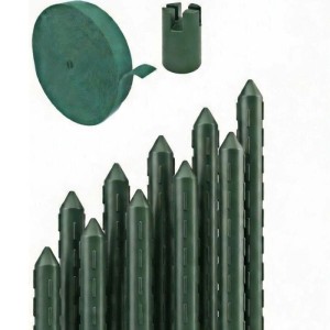 TTL GARDEN Rankstäbe 90cm 10er Set 11mm Kunststoffbeschichtet Pflanzstäbe Rankhilfe Tomatenstab Für Garten Gewächshaus