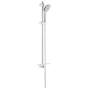 Grohe Euphoria 110 Brauseset mit Brausestange, Handbrause und Ablage in Chrom.