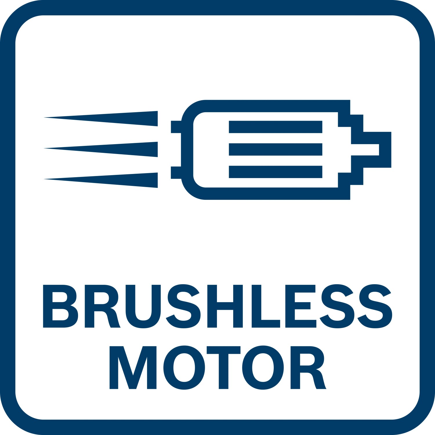 Symbol für Brushless Motor (bürstenloser Motor) für Bosch Professional Akku-Drehschlagschrauber.