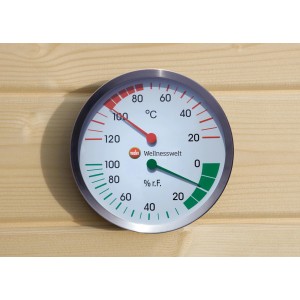 Weka Klimamesser für Sauna: Thermometer und Hygrometer zur Messung von Temperatur und Luftfeuchtigkeit.