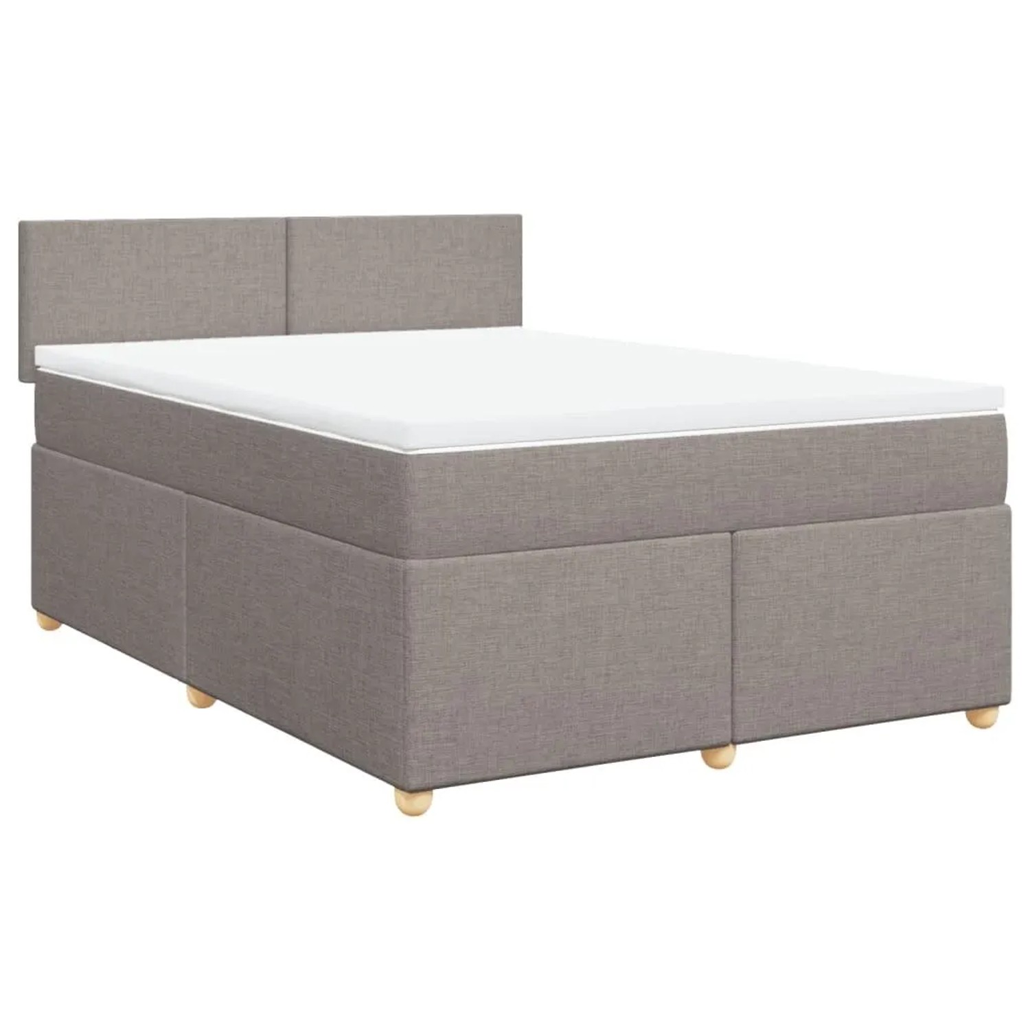 vidaXL Boxspringbett mit Matratze Taupe 160x200 cm Stoff 3286728 günstig online kaufen