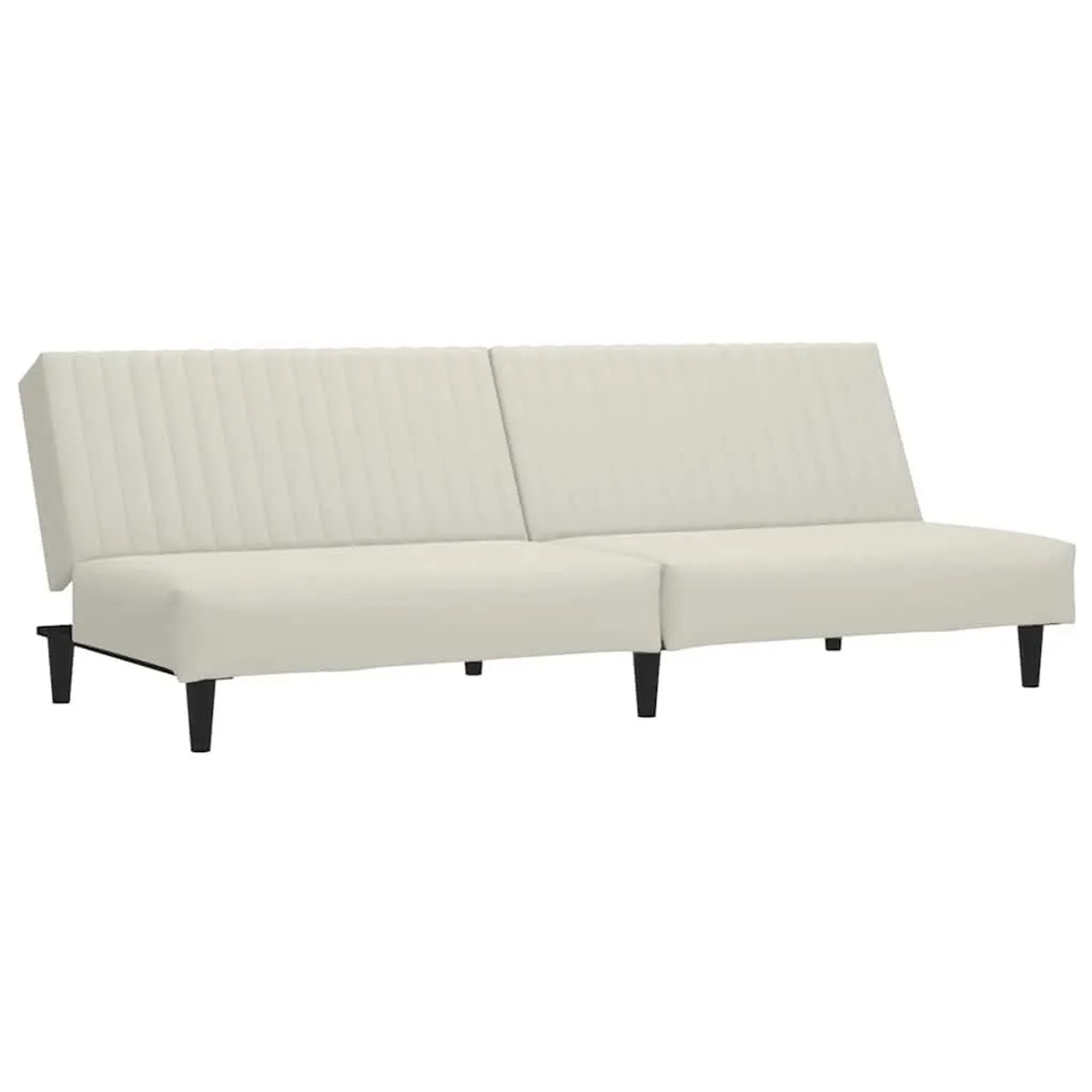 vidaXL Schlafsofa 2-Sitzer Creme Samt 375935 günstig online kaufen