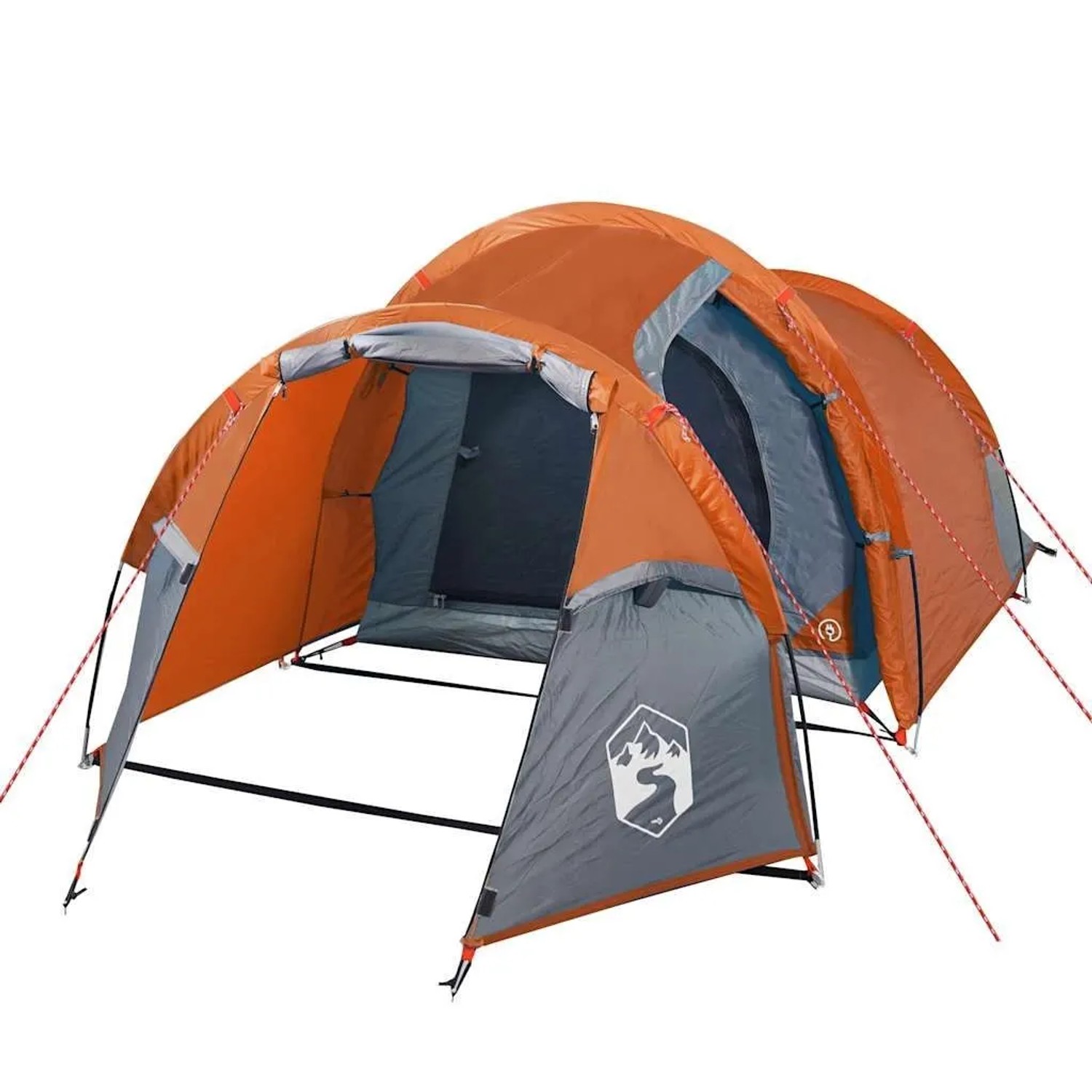 vidaXL Tunnelzelt 3 Personen Orange Wasserdicht 94392