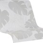 Marburg Vliestapete Avalon Dschungel Grau mit floralem Muster und Monstera Blättern.