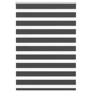 vidaXL Doppelrollo Schwarz 95x150 cm Stoffbreite 90,9 cm Polyester 4014234