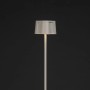 Weiße Konstsmide LED-Stehleuchte Nice, 120 cm hoch, für Innen- und Außenbereich.