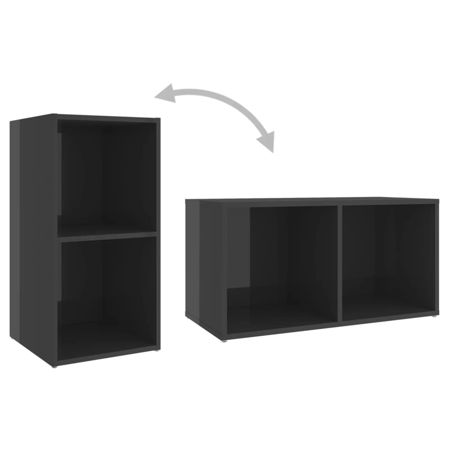 VidaXL 6-tlg. TV-Schrank-Set Hochglanz-Grau Holzwerkstoff  Modell 1