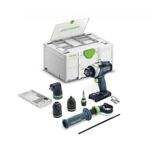 Festool Akku Schlagbohrschrauber QUADRIVE TPC 18 4 Set mit Bohrer, Aufsätzen und Systainer. Vielseitiges Bohrer & Schrauber Set.