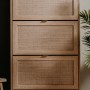 Furn.Design Schuhkipper Eiche Sonoma mit Bast-Dekor 70 x 125 cm 3 Kipper Scandi Niran_2