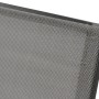 Detailaufnahme: Anthrazitfarbener Siena Garden Stapelsessel Velia mit Ranotex-Gewebe.