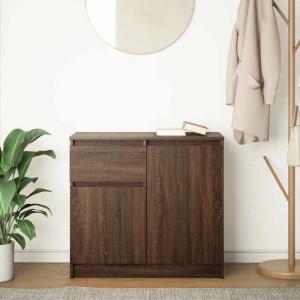 vidaXL Sideboard mit Schublade Braun Eichen-Optik 71x35x65 cm 861604