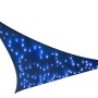 Dunkelblaues, dreieckiges Perel Sonnensegel mit LED-Beleuchtung (3,6 m)