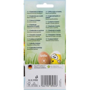 Brauns-Heitmann Eierfarben Banderolen Happy Smiles, 12 Stk. zum Ostereier verzieren.