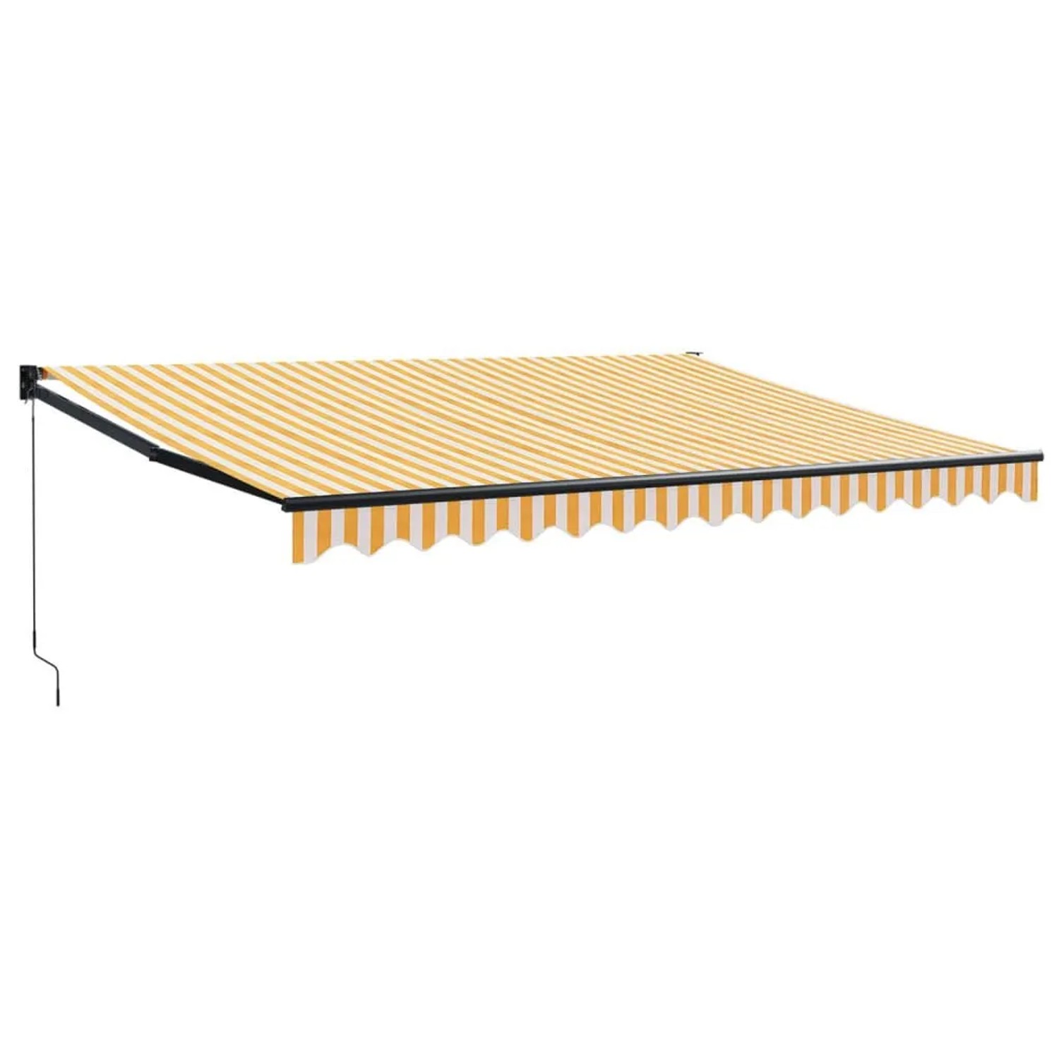 vidaXL Markise Einziehbar Gelb und Weiß 4,5x3 m Stoff und Aluminium 3154459