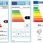 Energieeffizienzlabel für Respekta Küchenzeile mit Herd, Dunstabzugshaube und Geschirrspüler.