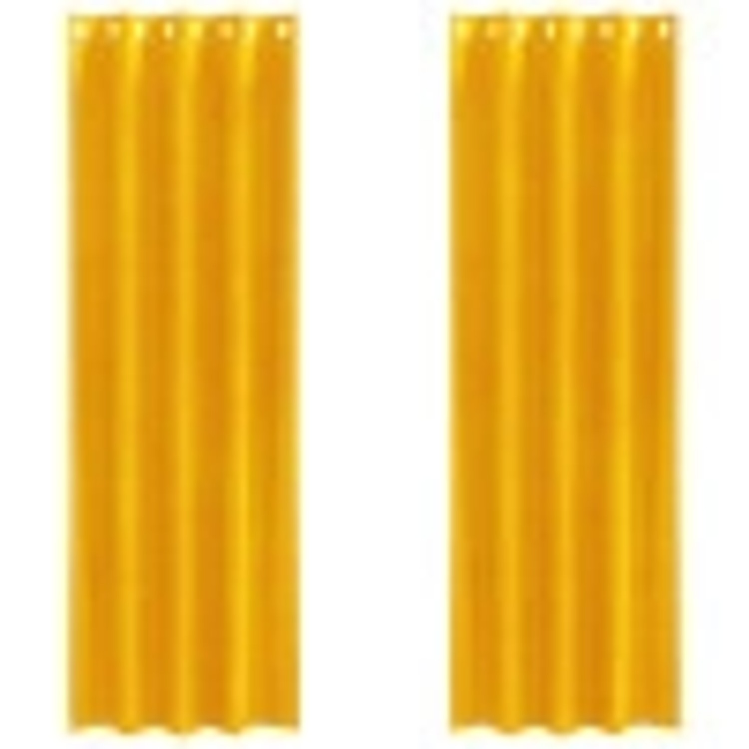 vidaXL Vorhänge 2 Stk Senfgelb 140 x 260 cm Samt 4107272 günstig online kaufen