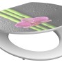 Schütte WC-Sitz Asia mit Holzkern und Absenkautomatik, Dekor mit Orchidee und Bambus.