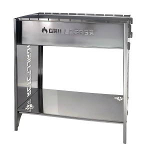 Grillpeter Mangal Ruslan Deluxe Schaschlikgrill mit Ablagen