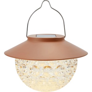 Solar-LED-Hängeleuchte Ø 13 cm x 8 cm Koralle