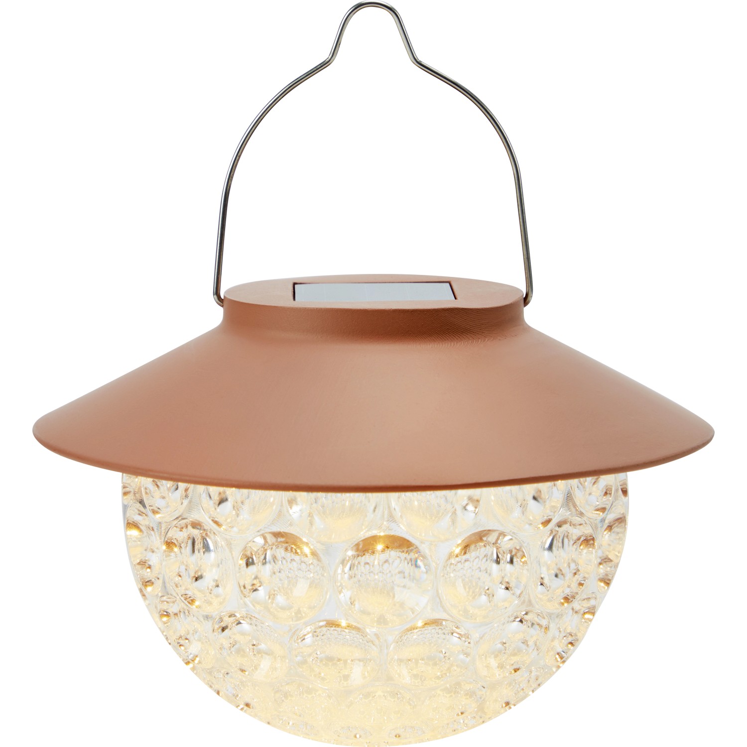 Solar-LED-Hängeleuchte Ø 13 cm x 8 cm Koralle