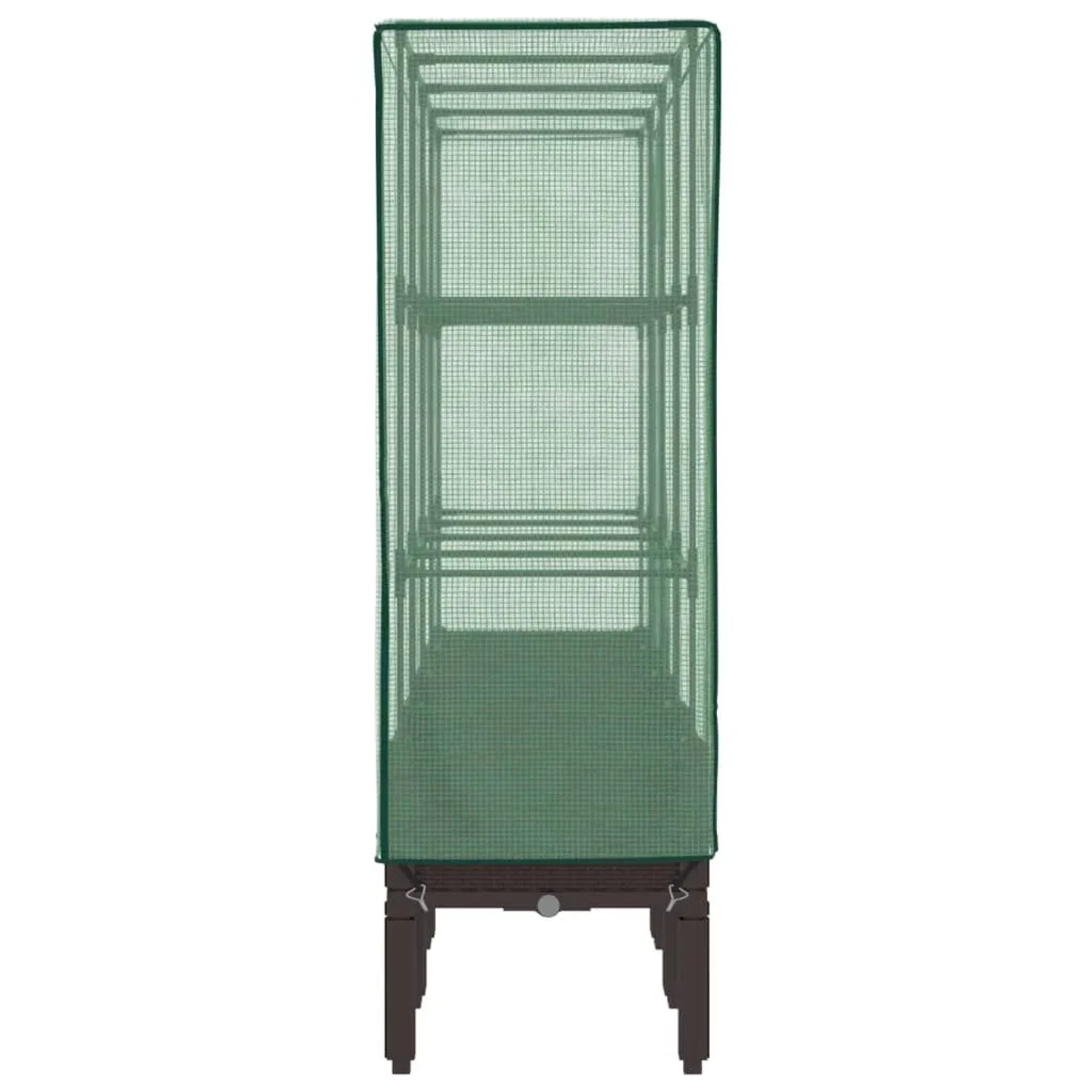 Furnicato Hochbeet Gewächshausaufsatz Braun 160 X 40 X 140 Cm_5