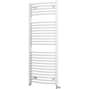 Weißer Schulte Design-Heizkörper München Rund, 121,5x50 cm, 580 W, ideal für Handtücher.