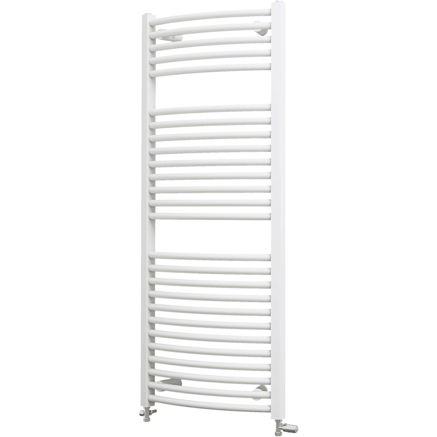 Weißer Schulte Design-Heizkörper München Rund, 121,5x50 cm, 580 W, ideal für Handtücher.