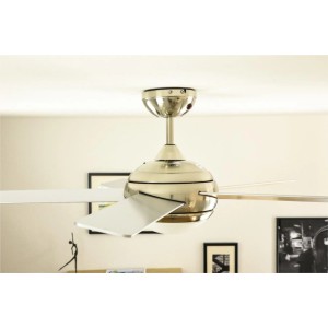 AIRERYDER Deckenventilator Fresco Nickel, 112 cm, mit Beleuchtung und Fernbedienung.
