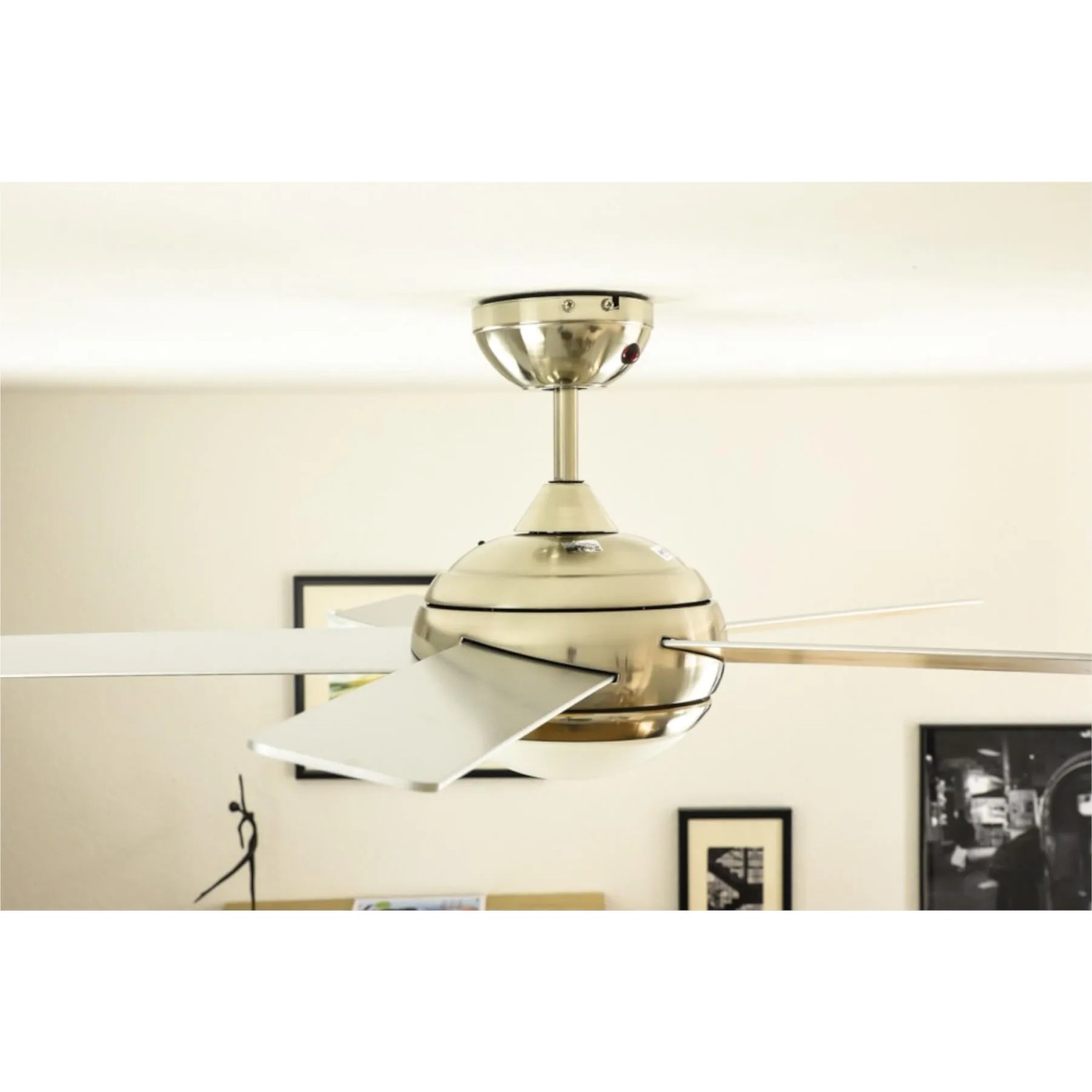 AIRERYDER Deckenventilator Fresco Nickel, 112 cm, mit Beleuchtung und Fernbedienung.