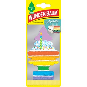 Wunderbaum Celebrate Lufterfrischer im Kuchen Design mit Kerze, Autopflege für frischen Duft.