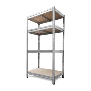 Verzinktes AR Shelving Schwerlast-Steckregal Bullrack Rivet, 200x100x60 cm, mit vier Regalböden.