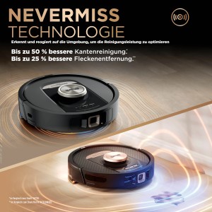 Shark Saug- und Wischroboter RV2800ZEEU: Intelligente Bodenreinigung mit automatischer Hindernisüberwindung.