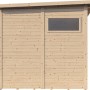 Bertilo Gartenhaus Pentus 3 Lounge aus Holz, naturbelassen mit Fenster. Holz-Gartenhaus für den Garten.