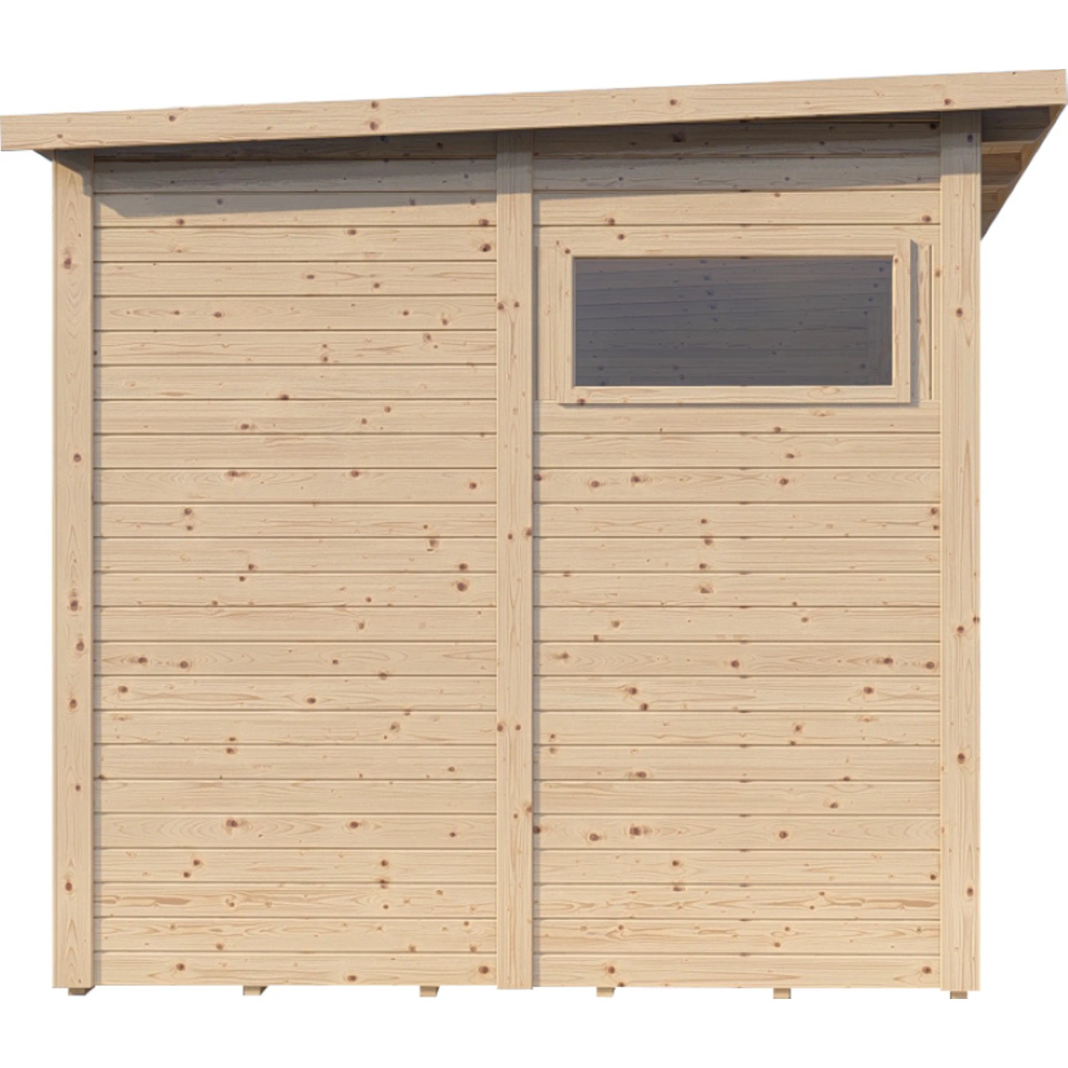 Bertilo Gartenhaus Pentus 3 Lounge aus Holz, naturbelassen mit Fenster. Holz-Gartenhaus für den Garten.