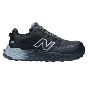 New Balance Cremorne S3L Sicherheitsschuh, schwarz-grau, mit Fresh Foam Sohle und Fiberglas-Zehenkappe.