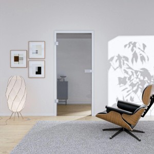 Hansaglas Glastür Klarglas 584 x 1972 mm Studio/Office DIN Links/Rechts