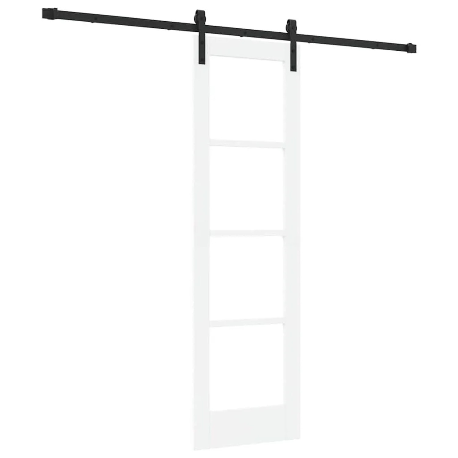 vidaXL Schiebetür ORKDAL Weiß 61 x 198,5 cm Massivholz Kiefer und Glas 3331958