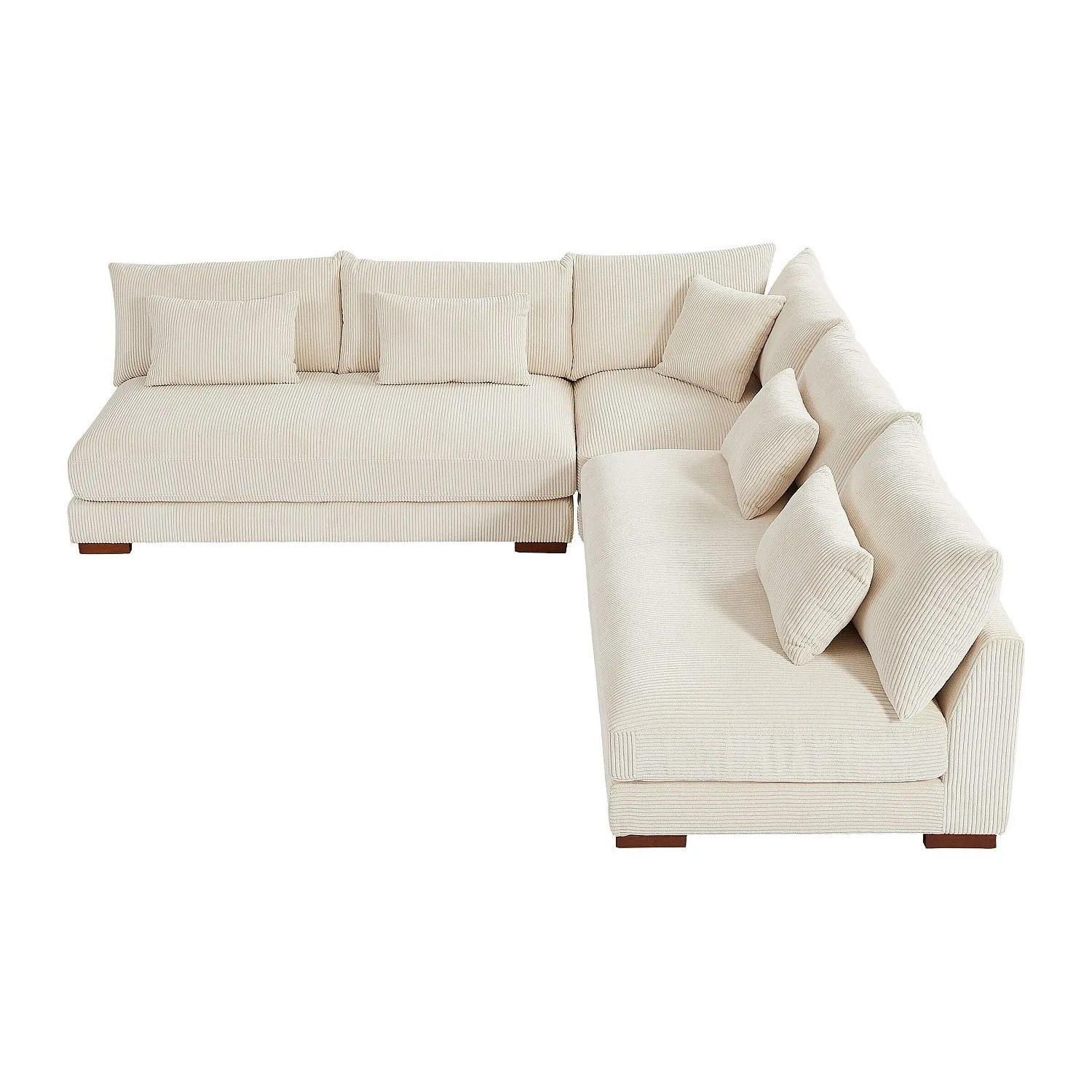 Vente-unique Sofa Ohne Schlafmöglichkeit Sperone Beige 275 cm