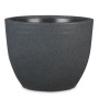 Scheurich Pflanzgefäß Padua, Ø 39,6 cm, Schwarz Granit, ideal für den Außenbereich.