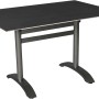 Rechteckiger Acamp Klapptisch in Anthrazit-Cemento, 120x80 cm, ideal für den Garten.