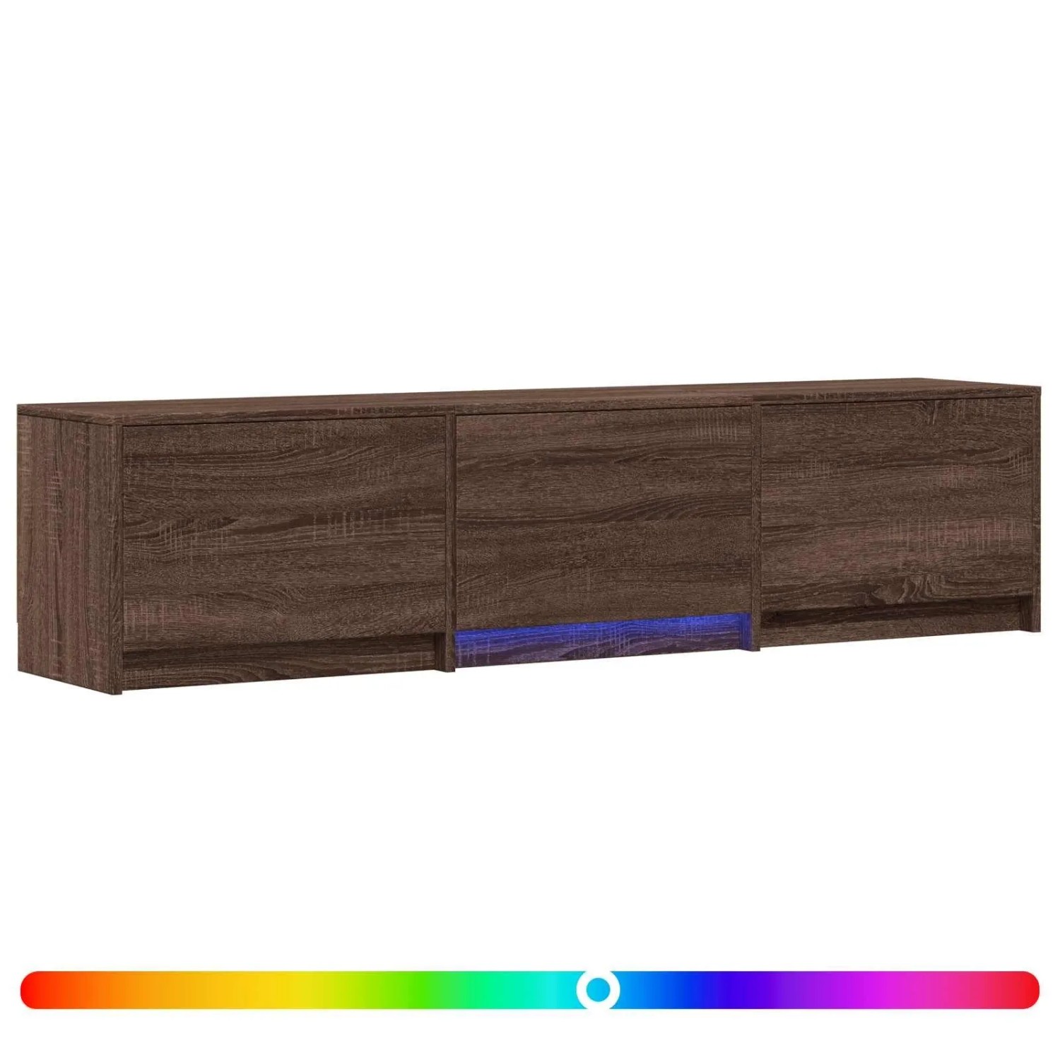 vidaXL Fernsehschrank mit LED Braun Eichen-Optik 165 x 34 x 40 cm 3418716