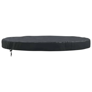 Schwarze vidaXL Schutzhülle für Gartentisch, 112x112x10 cm, aus Oxford Stoff.