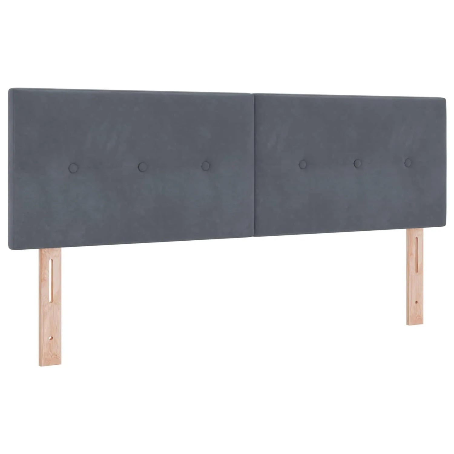 vidaXL LED Kopfteil mit LED-Lichtleisten Grau 144 cm Polyester 3338130